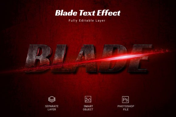 Blade PSD Text Style Effect Mockup