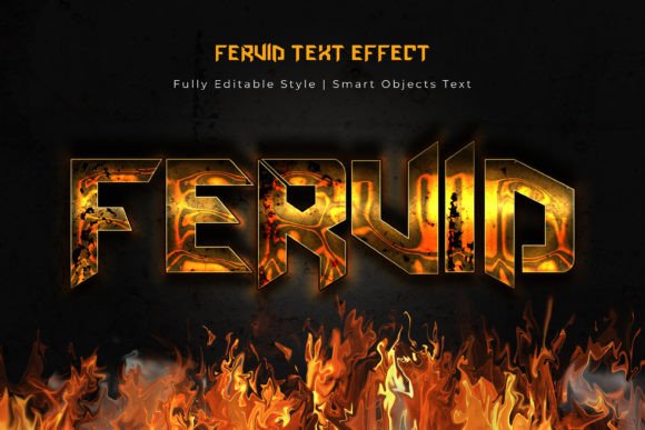 Fervid Psd Text Style Effect Mockup