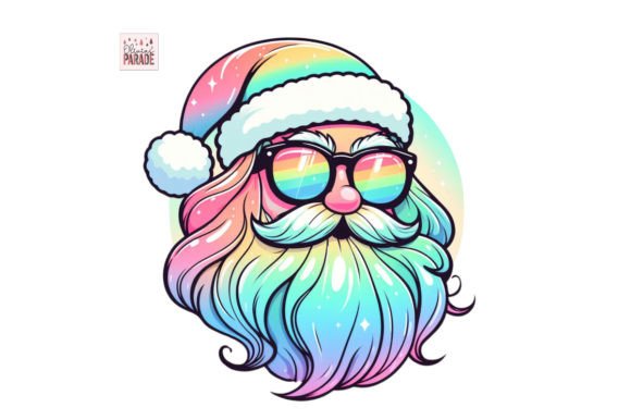 Festive Fun: Santa Sunglasses PNG Christmas in July