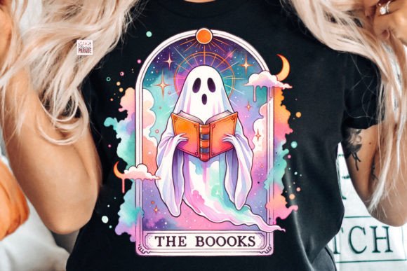 Ghost Reading Boooks PNG Halloween