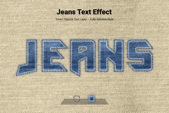 Jeans Psd Text Style Effect Mockup: Denim Text Effect
