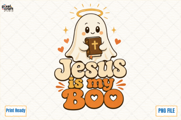 Jesus Is My Boo: Groovy Retro Faith Graphic