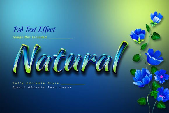 Natural PSD Text Style Effect Mockup for Designers