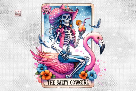 Salty Cowgirl Tarot PNG: Howdy Bitches Design