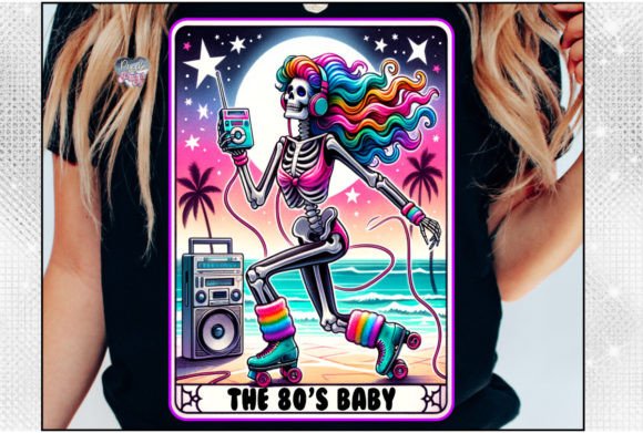 The 80s Baby Tarot Card PNG: Retro Design Asset