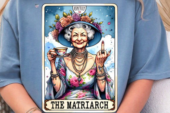 The Matriarch: Sassy Tarot Card Clipart for Bold Designs