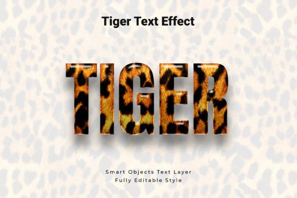 Tiger Psd Text Style Effect Mockup
