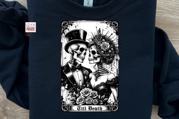 Till Death Gothic Wedding Tarot Card Png